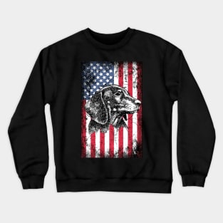 Patriotic Dachshunds American Flag Crewneck Sweatshirt